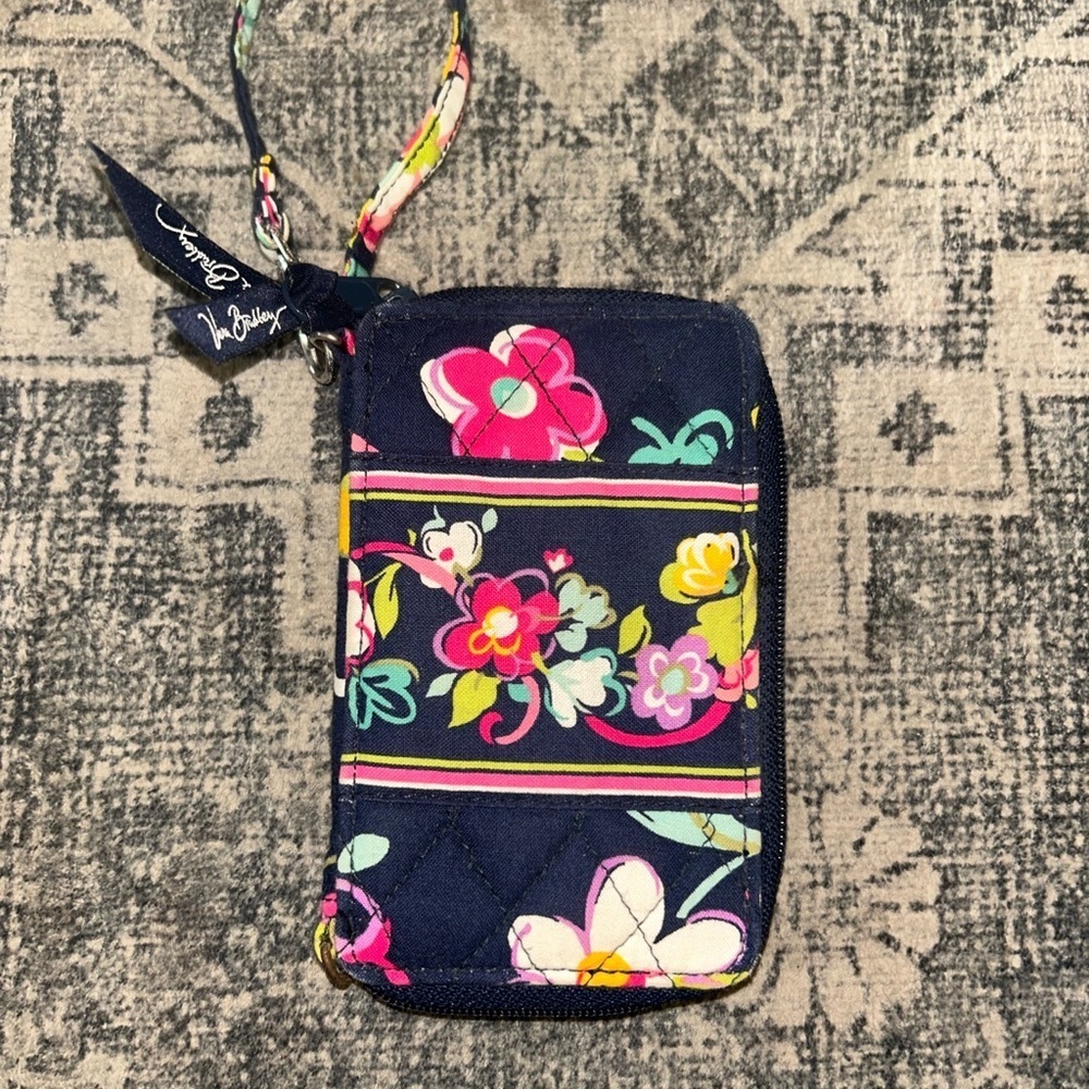 Vera Bradley Navy and Pink Floral wallet